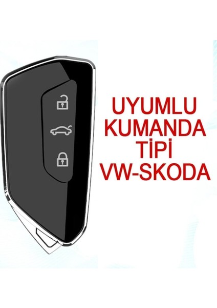 Golf 8 Kumanda Kılıfı Seat Skoda Siyah Gold Altın Renk modelleri
