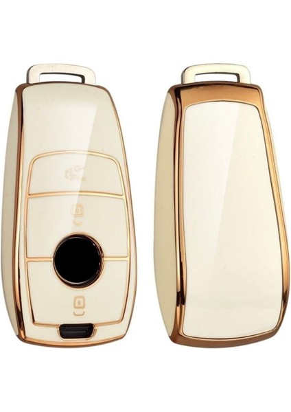 Lüx Mercedes Benz 2017-2020 Arası Fbs4 Tip 1 Beyaz Nano Oto Anahtar Kumanda Kabı Kılıfı