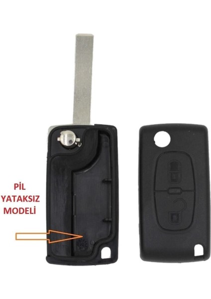 Peugeot 2 Butonlu Sustalı Kumanda Kabı ( Pil Yataksız ) modelleri