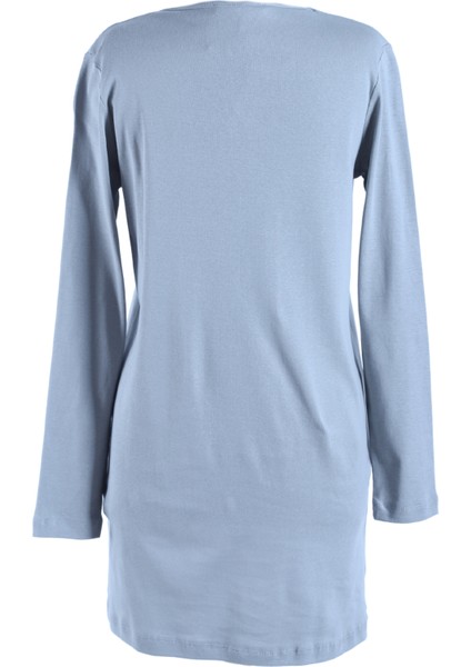 1451_NAKIŞLI Basic Tesettür Tunik Gri