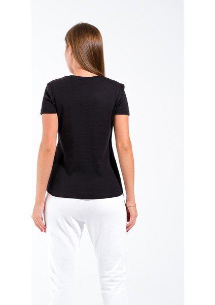 724103_KADIN Esnek Kısa Kollu Tshirt