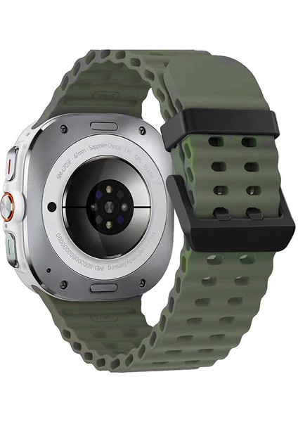 - Samsung Watch Ultra 47mm - Kordon Tırtıklı Tasarım Silikon Kordon - KRD-118 - Siyah - T32996 indirimleri