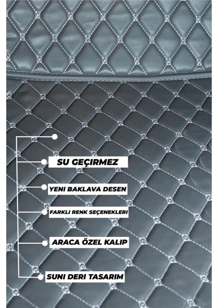 Fiat Egea Cross (2021-2023) Uyumlu Özel Dikim Deri 7d Havuzlu Paspas modelleri
