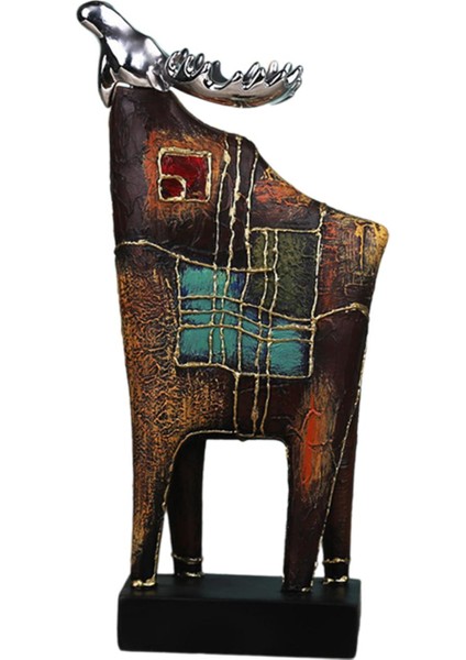 GeyikEl Sanatları Süsü Geyik Dekorasyonu Kitaplık Iç Mekan Masa Üstü 17X11.5X34.5 cm Heykel (Yurt Dışından) modelleri
