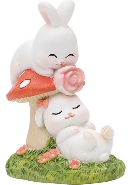 Çift Tavşan Süsleri Tavşan Modern Reçine Düğün Heykel (Yurt Dışından)