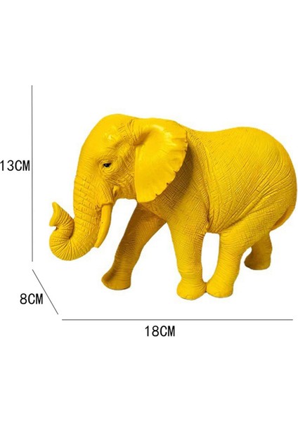 Fil Fil Yemek Odası Üstü Dolap Sarı Heykel (Yurt Dışından)