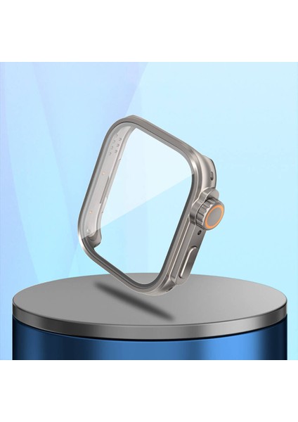 Huawei Watch Fit 3 to Apple Watch Ultra 49mm Kasa Dönüştürücü ve Ekran Koruyucu Watch Gard 33 - Gümüş modelleri