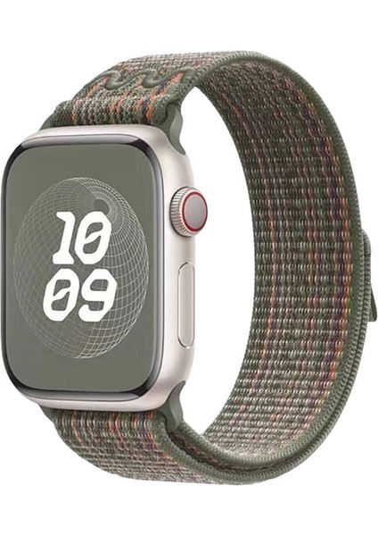 - Apple Watch 40mm - Kordon Hasır Kordon Strap Kayış KRD-91 - Siyah