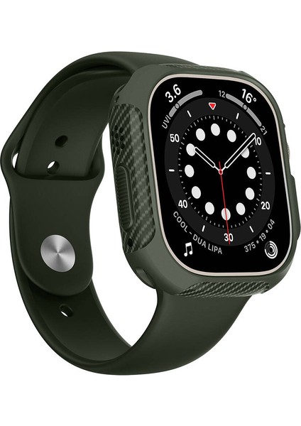 - ​​​Apple Watch Ultra 49mm - Kasa Koruyucu Silikon TPU Kasa Koruyucu - Gard 31 - Yeşil - T30445
