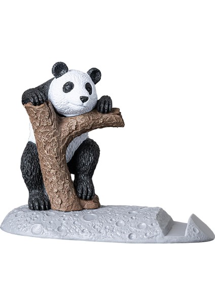 Panda Üstü Karikatür Dekoru Tabanlı Heykel (Yurt Dışından)