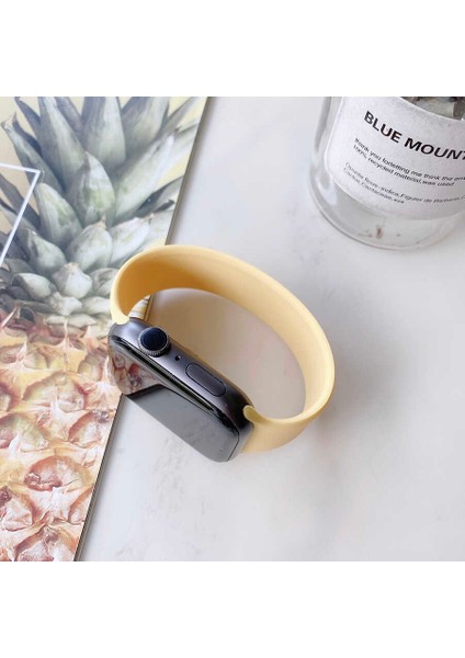 - Apple Watch 44MM - Kordon Solo Loop Large Kordon Krd-31 - Sarı