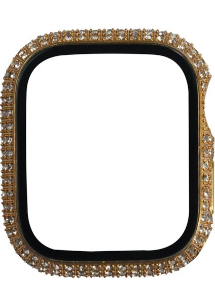 - ​​​Apple Watch 7 41mm - Kasa Koruyucu Kenarları Taşlı Sert PC Kasa Ve Ekran Koruyucu - Gard 24 - Gümüş - T26429 fiyatları