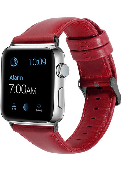 - ​​​Apple Watch 44mm - Kordon Luxury Leather Deri Kordon - NO8 - T13596