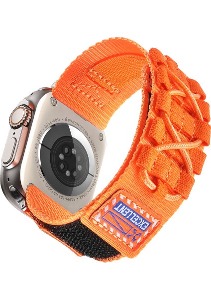 - ​​​Apple Watch Ultra 49mm - Kordon Orbital Örgülü Halat Tasarımlı Naylon Kumaş Hasır Kordon - KRD-112 - Gri - T32527 fırsatları