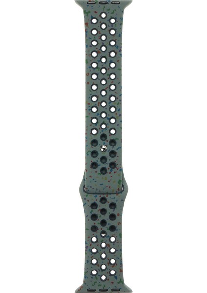 - Apple Watch 38mm - Kordon Yeni Seri 2023 Silikon Strap Kayış KRD-02 - Krem