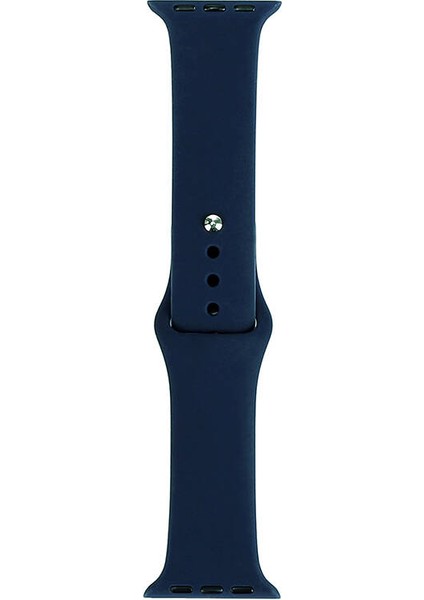 - Apple Watch 38MM - Kordon Band Serisi Klasik Kordon Silikon Strap Kayış - Deep Blue