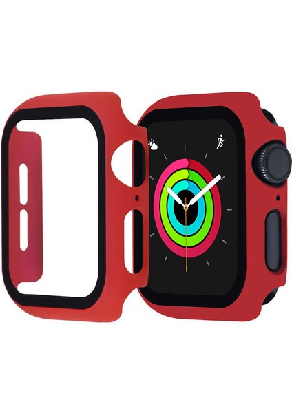 - ​​​Apple Watch 40mm - Kasa Koruyucu Kasa Ve Ekran Koruyucu - Gard 01 - Kırmızı - T13801