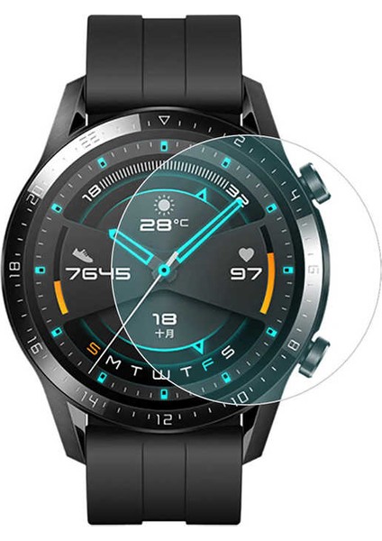 - Huawei Watch GT2 Pro - Ekran Koruyucu Standart Cam Ekran Koruyucu - T15453