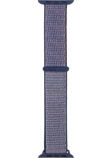 - ​​​Apple Watch 38mm - Kordon Serisi Hasır Strap Kayış - Band-03 - Fidnight Blue - T31259