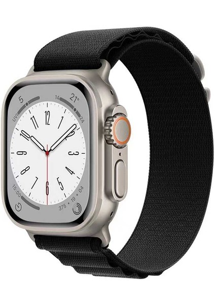 - Apple Watch 42MM - Kordon Hasır Kordon Krd-74 - Siyah