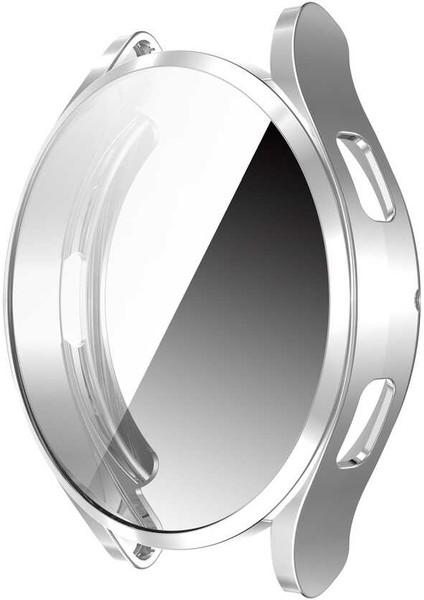 - Samsung Watch 4 44mm 20mm - Kasa ve Ekran Koruyucu - Gard 02 - Gümüş - T19241