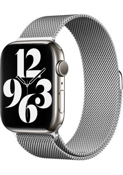 - ​​​Apple Watch 44mm - Kordon Metal Kordon - KRD-01 - Gümüş - T11063