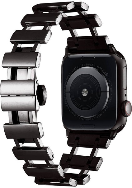 - ​​​Apple Watch 7 41mm - Kordon Metal Kordon - KRD-96 - Siyah - T31727