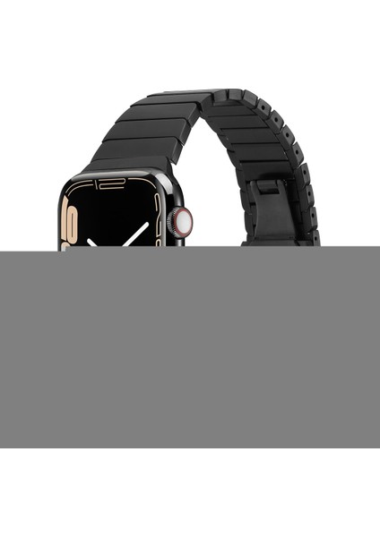 - ​​​Apple Watch 42mm - Kordon Metal Strap Kayış - KRD-79 - Siyah - T25784