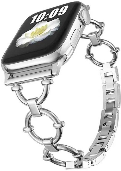 - ​​​Apple Watch 44mm - Kordon Metal Kordon - KRD-56 - Gümüş - T21778