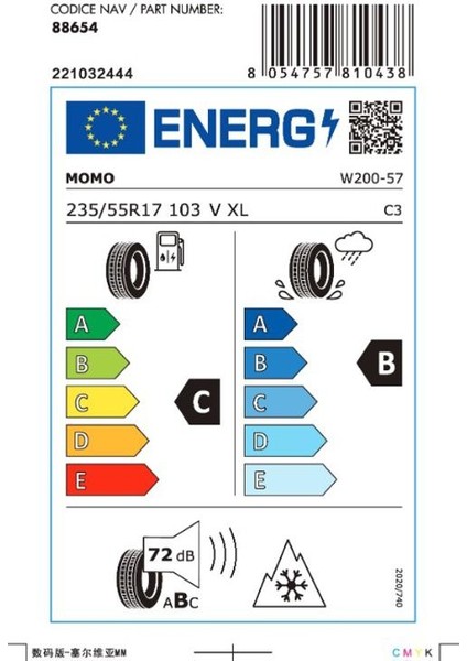 235/55 R17 103V XL North Pole W-20 Kış Lastiği ( Üretim Yılı: 2024 )