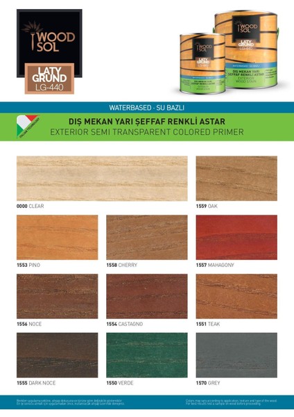 Latygrund Dış Mekan Yarı Şeffaf Renkli Ahşap Astar 1551 Teak 0.75 l indirimleri