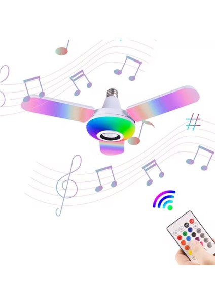 Helios Hs 2092 36 Watt 4 Kollu Bluetooth Hoparlör Müzik Çalar LED Ampul