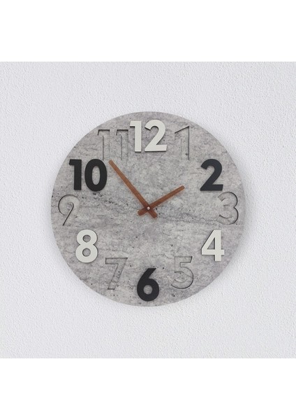 Modern Yuvarlak Siyah Beyaz Kabartma 40 cm Duvar Saati fırsatları