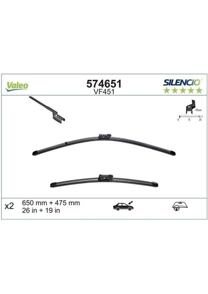 Silecek Süpürgesi Ön Muz Tipi Silencio (Sessiz) Bmw 7 Serisi G11-G12 2015- (650MM+475MM) fırsatları