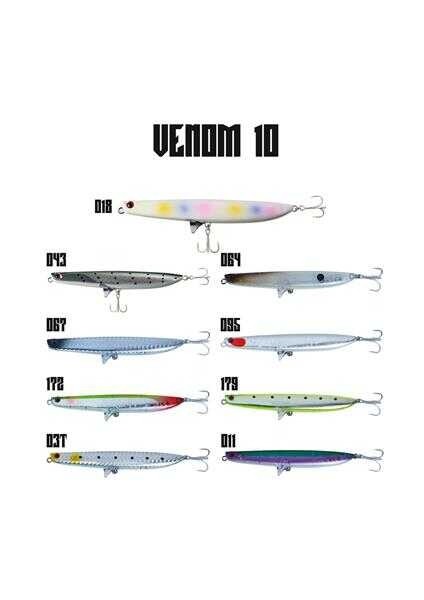 Venom 10 10.5gr 10CM Maket Balık 067 Silver Black Head