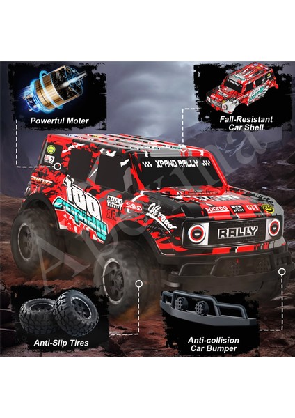 Uzaktan Kumandalı Full Fonksiyon LED Işıklı Gövde 3.7V Şarjlı 1:20 Off-Road Rc Araba