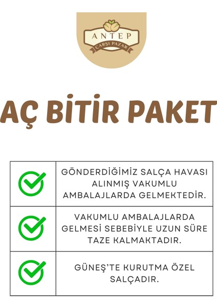 Antep Çarşı Pazar Tatlı Biber Salçası Gaziantep Ev Yapımı Güneşte Kurutma | 500 gr