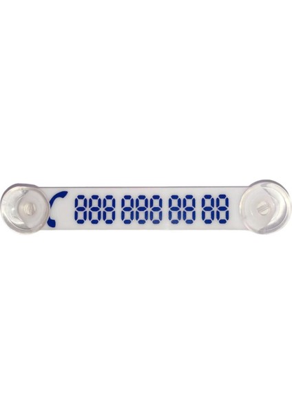 Araç Park Telefon Numaratörü Tel No Gösterici Numaratik Beyaz-Mavi Ydnmr016