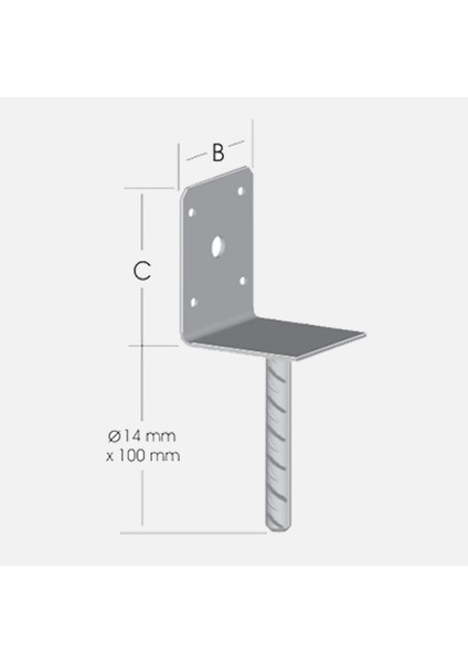 Pergola Ayağı-L Form