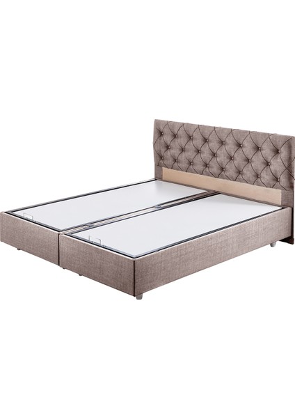 Eylül Çift Kişilik Baza Başlık Letto Yatak Seti - Kahverengi modelleri