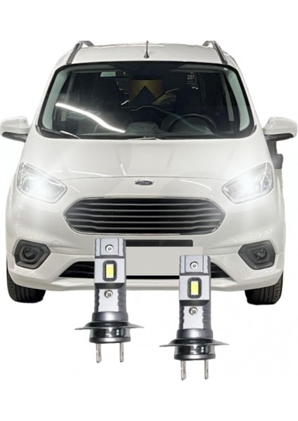Ford Tourneo Courıer Led Kısa Far Ampulü H7 Mini Led 2'Li Set