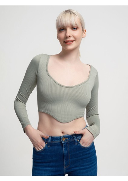 Crop Kadın Tshirt U.kol