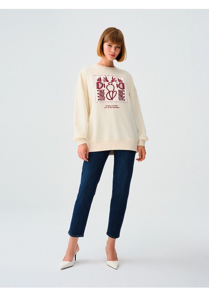 Loose Fit Kadın Sweatshirt