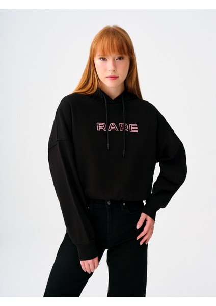 Loose Crop Kadın Sweatshirt