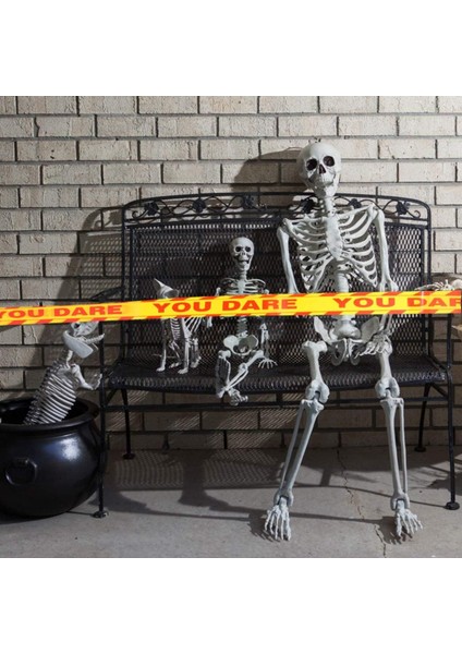 Halloween Plastik You Dare Yazılı Sarı Kırmızı Renk Emniyet Şeridi 6 mt fiyatları