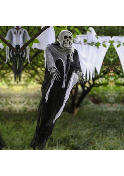 Halloween 1 Adet 90X80 cm Jüt Kumaş Kafatası Kurukafalı Iskelet Elli Dekor Korkuluk Süsü modelleri