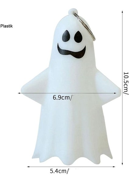 Halloween 1 Adet LED Gün Işığı Gülümseyen Hayalet Maskot Beyaz Renk 10,5x5,4 cm fiyatları