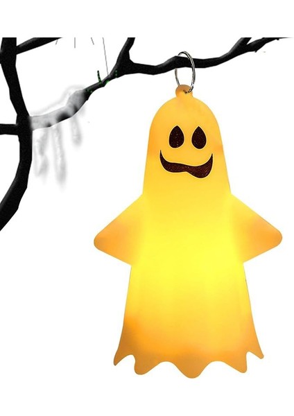 Halloween 1 Adet LED Gün Işığı Gülümseyen Hayalet Maskot Beyaz Renk 10,5x5,4 cm modelleri