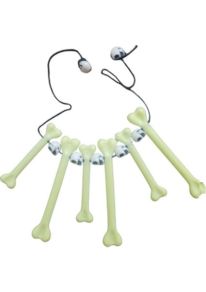 Halloween Plastik Mağara Adamı Kadını Kemik Görünümlü Kafatası Kolye Seti fiyatları