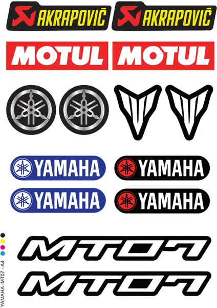 MT07 Sticker Seti A4